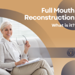 Woman Sitting Smiling Holding Glasses Full Mouth Reconstruction What Is It?